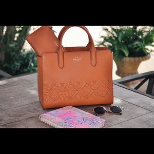 Katespade brown leather bag